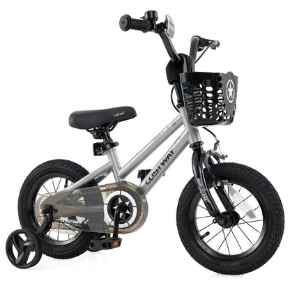 18 Inch Kids Bike Adjustable with Transparent Chain Cover for 4-8 Years Old