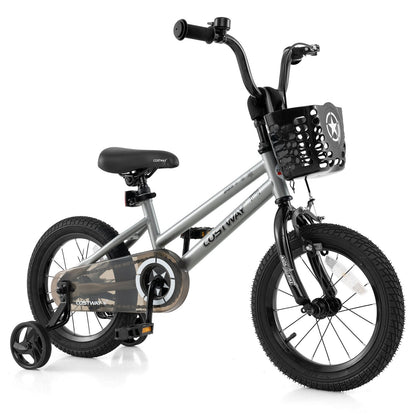 18 Inch Kids Bike Adjustable with Transparent Chain Cover for 4-8 Years Old