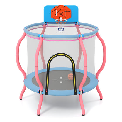 Kids Trampoline Indoor & Outdoor Pumpkin Trampoline-Pink