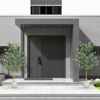 5.5 Feet Artificial Eucalyptus Tree with 517 Silver Dollar Leaves-2 Peice