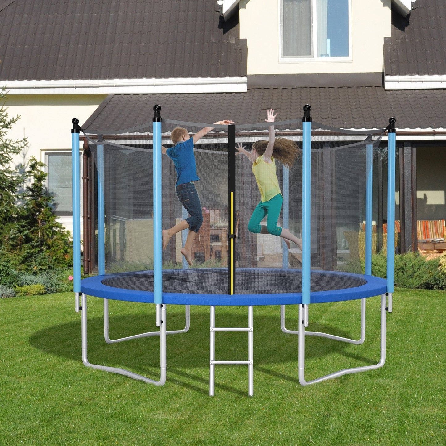 15 Feet Trampoline Pad Replacement Safety Pad with Fixing Straps (Blue)