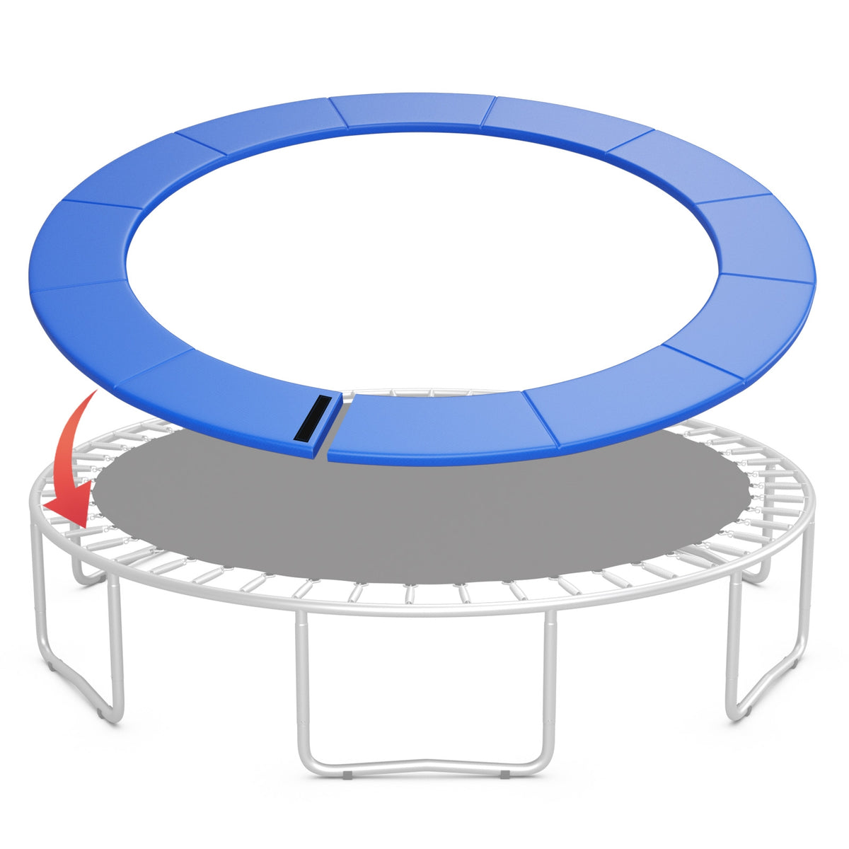 10 Feet Trampoline Pad Replacement Safety Pad with Fixing Straps (Blue)