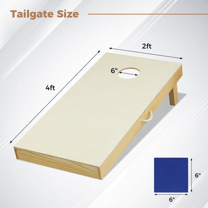 Solid wood cornhole board set with 8 bean bags, portable outdoor game for fun outdoor play by Wilsons Home Store