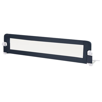 71-Inch Foldable Bed Rail Swing Down Baby Bed Guard Rail with Adjustable Safety Strap-Blue