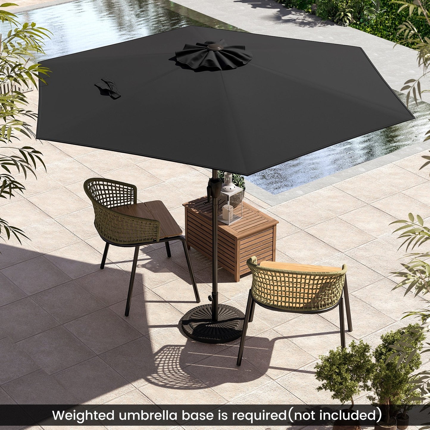 7.5 feet Outdoor Patio Heavy Duty Market Umbrella with Push Button Tilt-Beige
