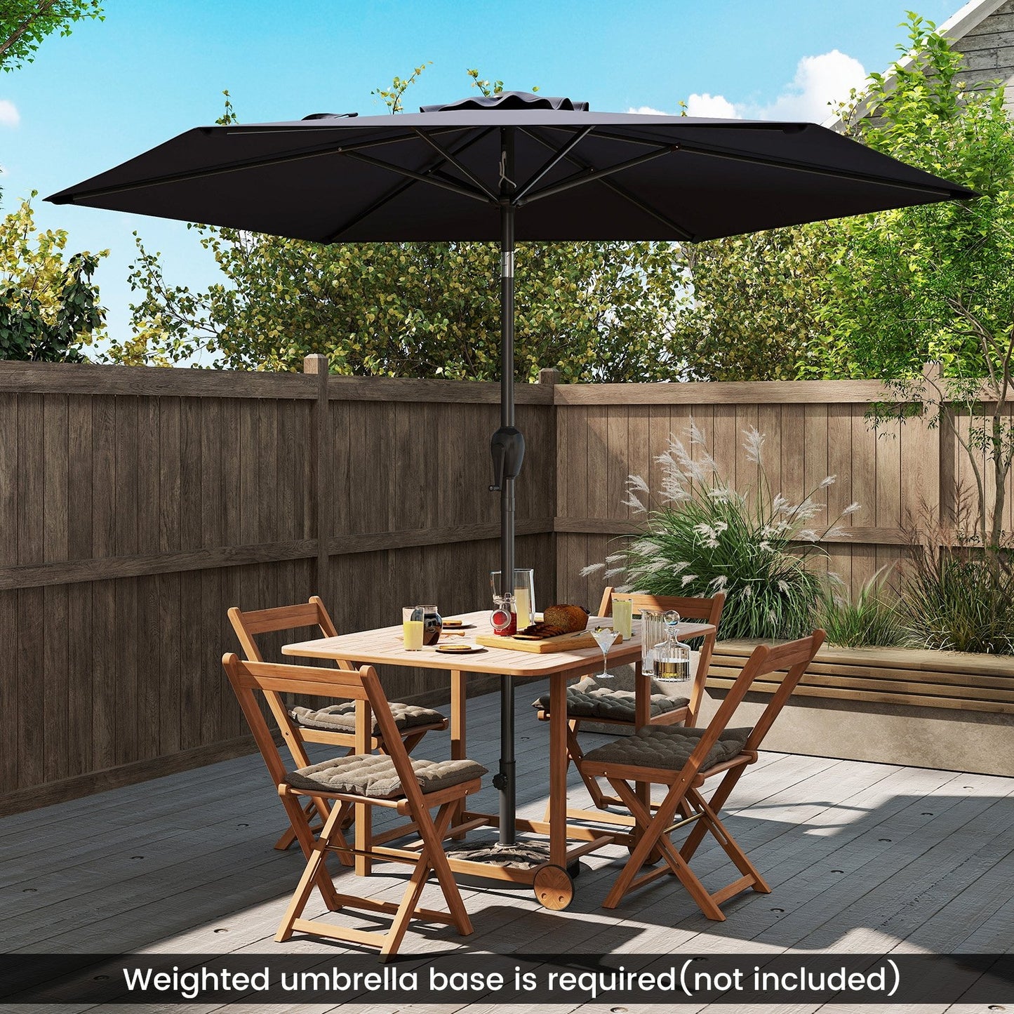 7.5 feet Outdoor Patio Heavy Duty Market Umbrella with Push Button Tilt-Beige