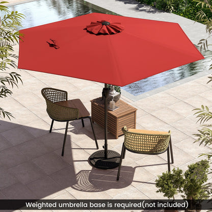7.5 feet Outdoor Patio Heavy Duty Market Umbrella with Push Button Tilt-Beige