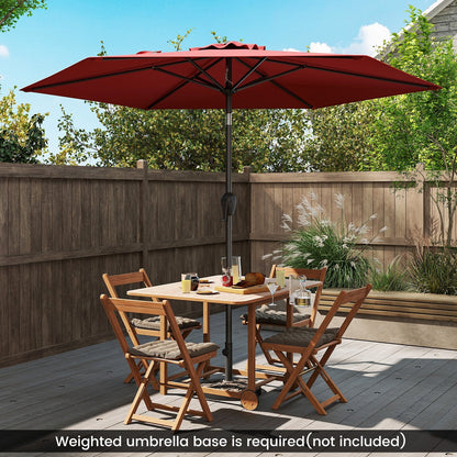 7.5 feet Outdoor Patio Heavy Duty Market Umbrella with Push Button Tilt-Beige