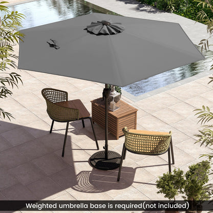 7.5 feet Outdoor Patio Heavy Duty Market Umbrella with Push Button Tilt-Beige