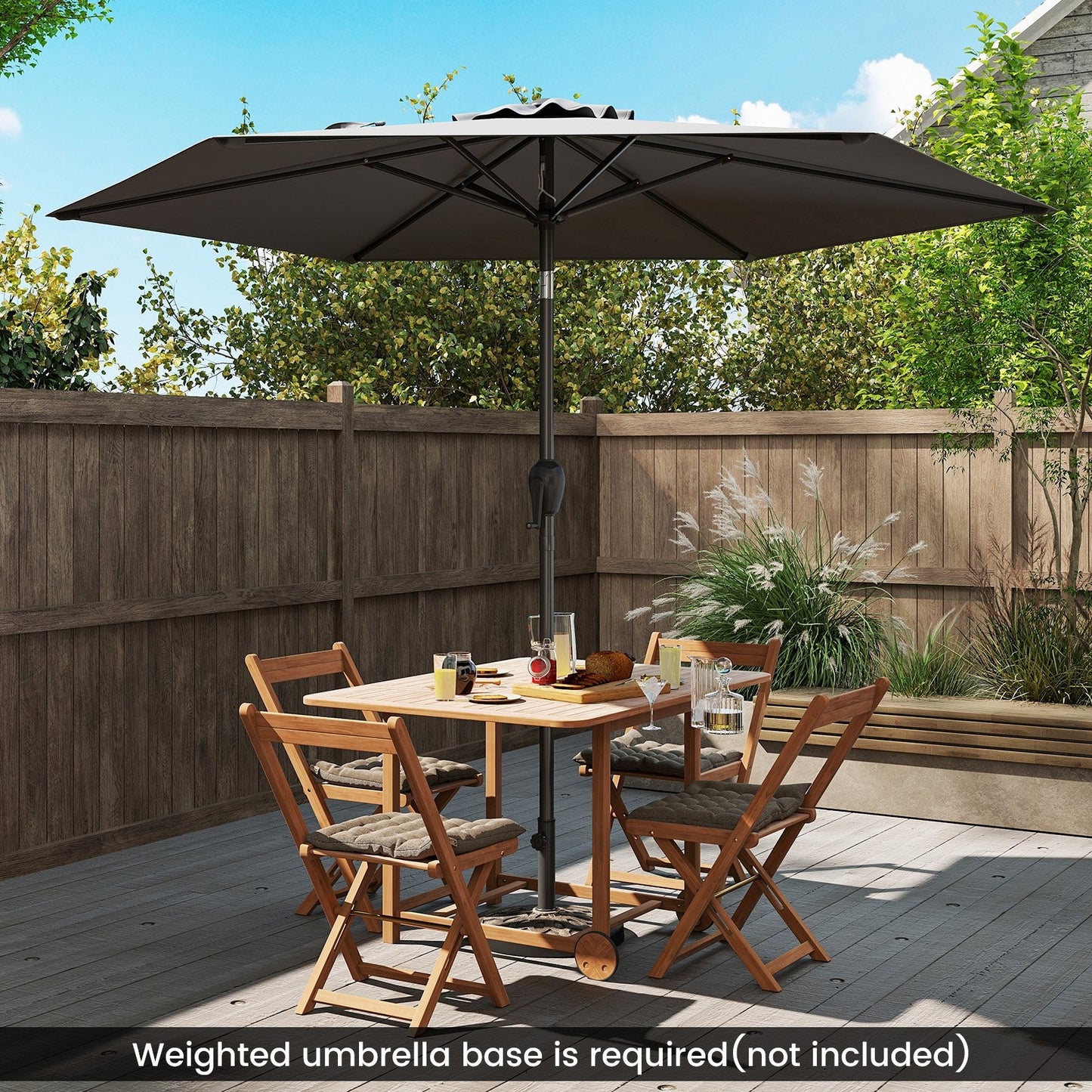 7.5 feet Outdoor Patio Heavy Duty Market Umbrella with Push Button Tilt-Beige