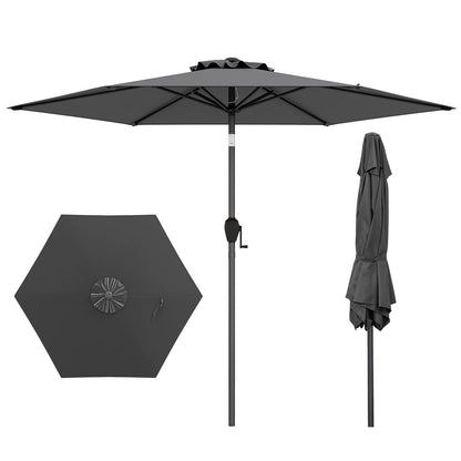 7.5 feet Outdoor Patio Heavy Duty Market Umbrella with Push Button Tilt-Beige