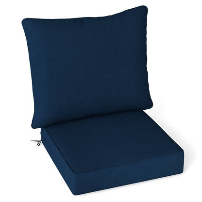 Deep Seat Chair Cushion Pads Set with Rope Belts for Indoor and Outdoor-Beige