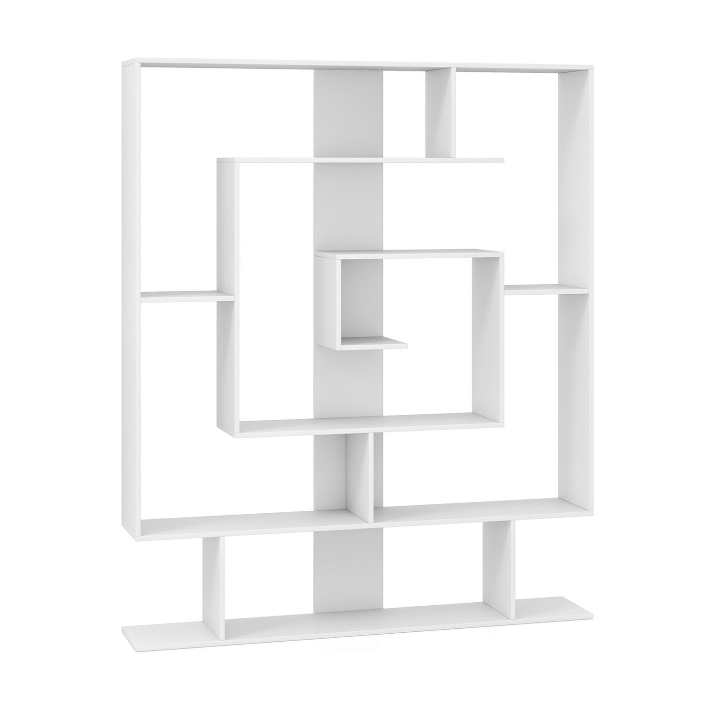 7-Tier Bookshelf  Open Display Shelf Rack for Home Office-Rustic Brown