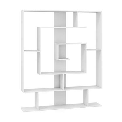 7-Tier Bookshelf  Open Display Shelf Rack for Home Office-Rustic Brown