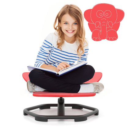 Kids Sensory Swivel Chair Elephant 360° Spinning Chair with Non-Slip Metal Base-Blue