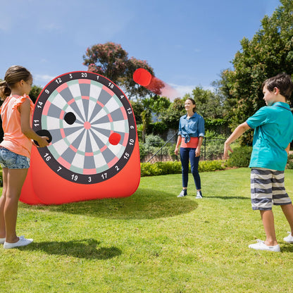 Large Dart Board for Kids with 4 Kick Balls-Black