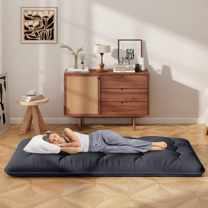 Futon Mattress with Washable Cover and Foldable Mat-Queen Size