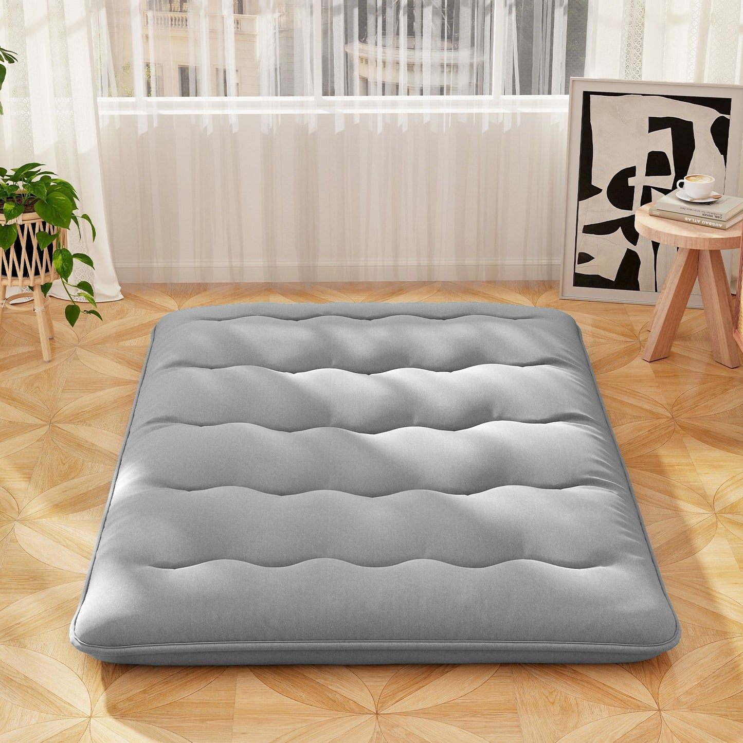 Futon Mattress with Washable Cover and Carry Bag-King Size