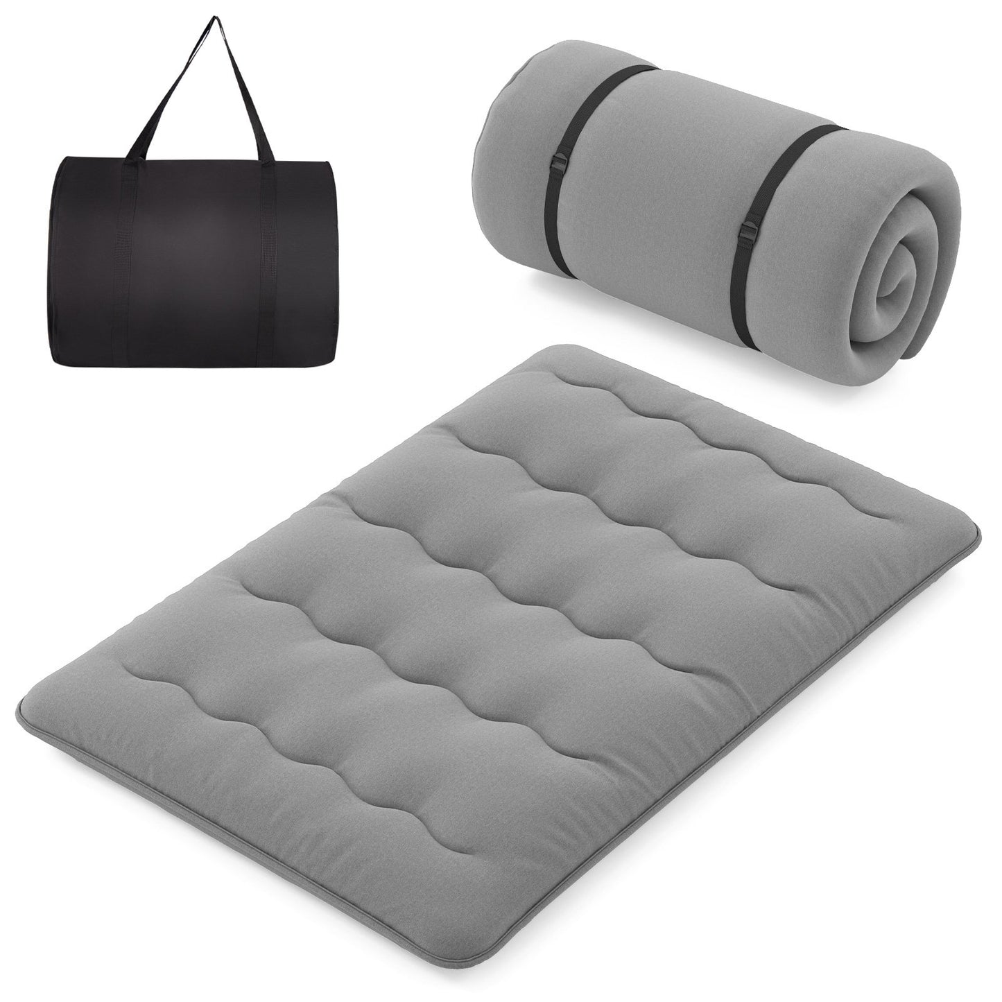 Futon Mattress with Washable Cover and Carry Bag-King Size