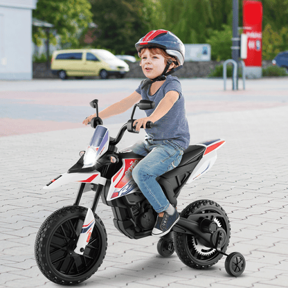 Aprilia Licensed Kids Ride On Motorcycle with 2 Training Wheels-Navy