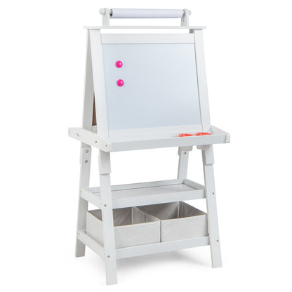 3 in 1 Double-Sided Storage Art Easel-Brown