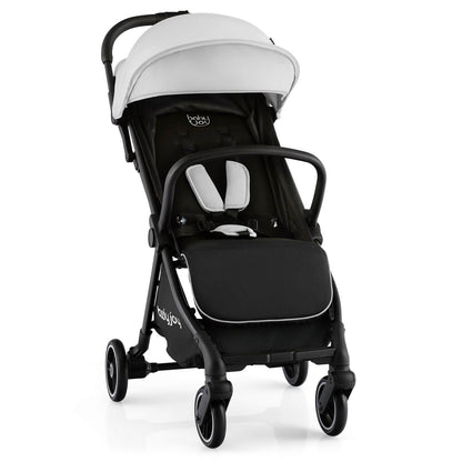 One-Hand Folding Portable Lightweight Baby Stroller with Aluminum Frame-Black
