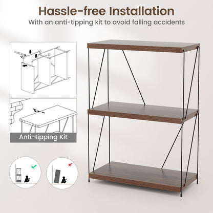 2/3/4/5-Tier Multipurpose Display Rack with Metal Frame-34 inches