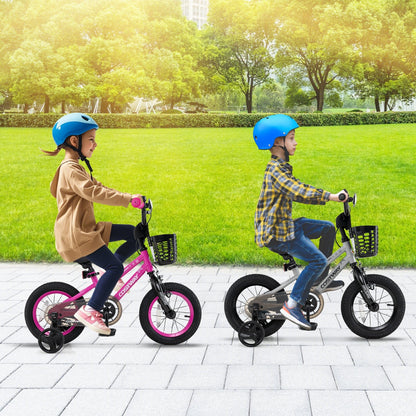 18 Inch Kids Bike Adjustable with Transparent Chain Cover for 4-8 Years Old
