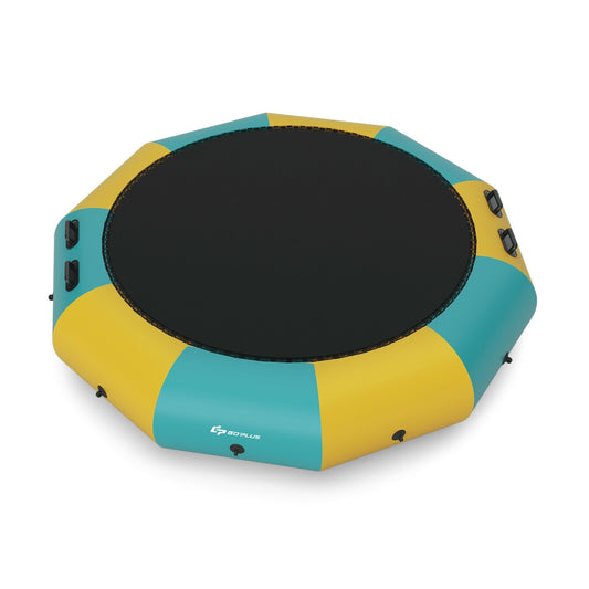 10 Feet Inflatable Splash Padded Water Bouncer Trampoline-Yellow