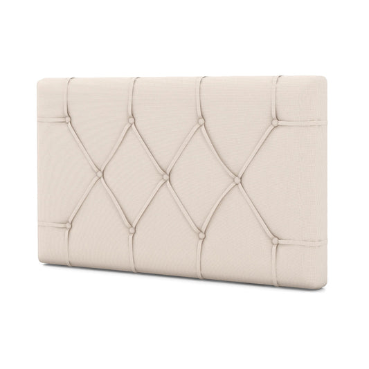 Upholstered Headboard for Twin Size Bed with Fabric Upholstery-Beige