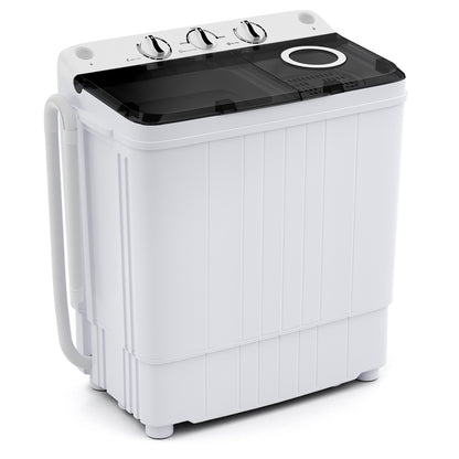 17.6 lbs Portable Washing Machine with Drain Pump-Blue