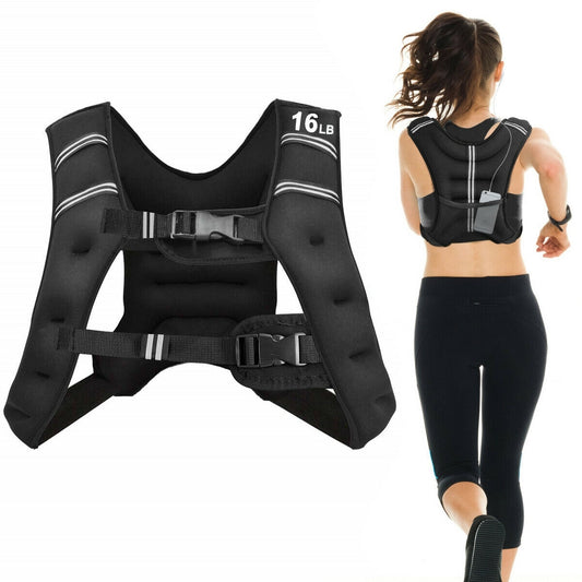 Workout Weighted Vest with Mesh Bag Adjustable Buckle