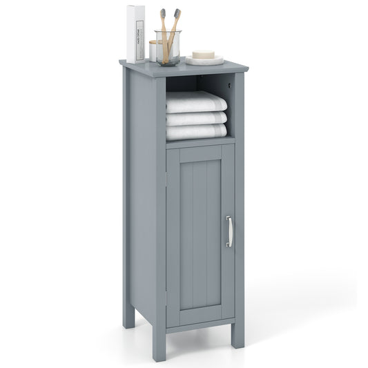 Bathroom Storage Organizer with 2-Tier Cabinet-Gray