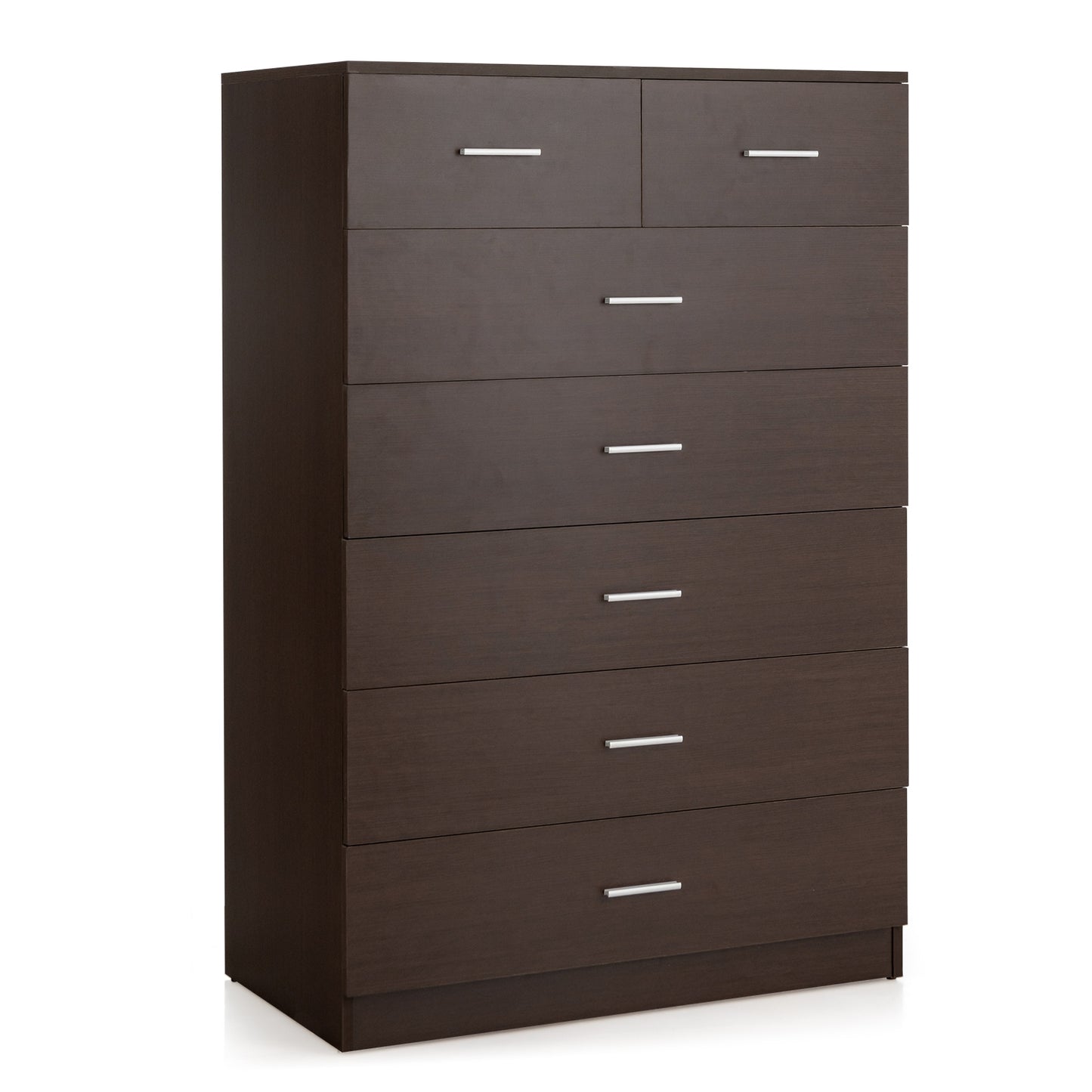 Wooden Chest of Drawers with Anti-toppling Device and Metal Handles