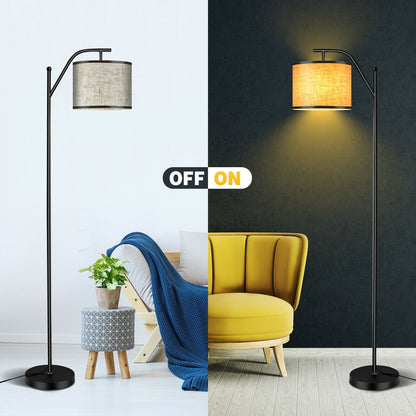 Standing Floor Lamp with Adjustable Head for Living Room and Bedroom