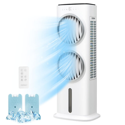 3-in-1 Evaporative Air Cooler with 9H Timer Remote-White