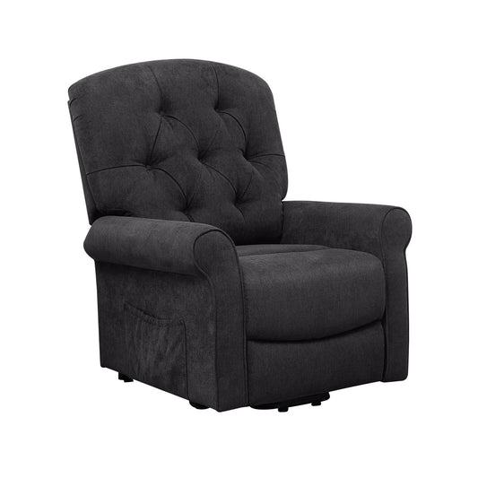 Recliner Chair Sofa for Elderly with Side Pocket and Remote Control-Black