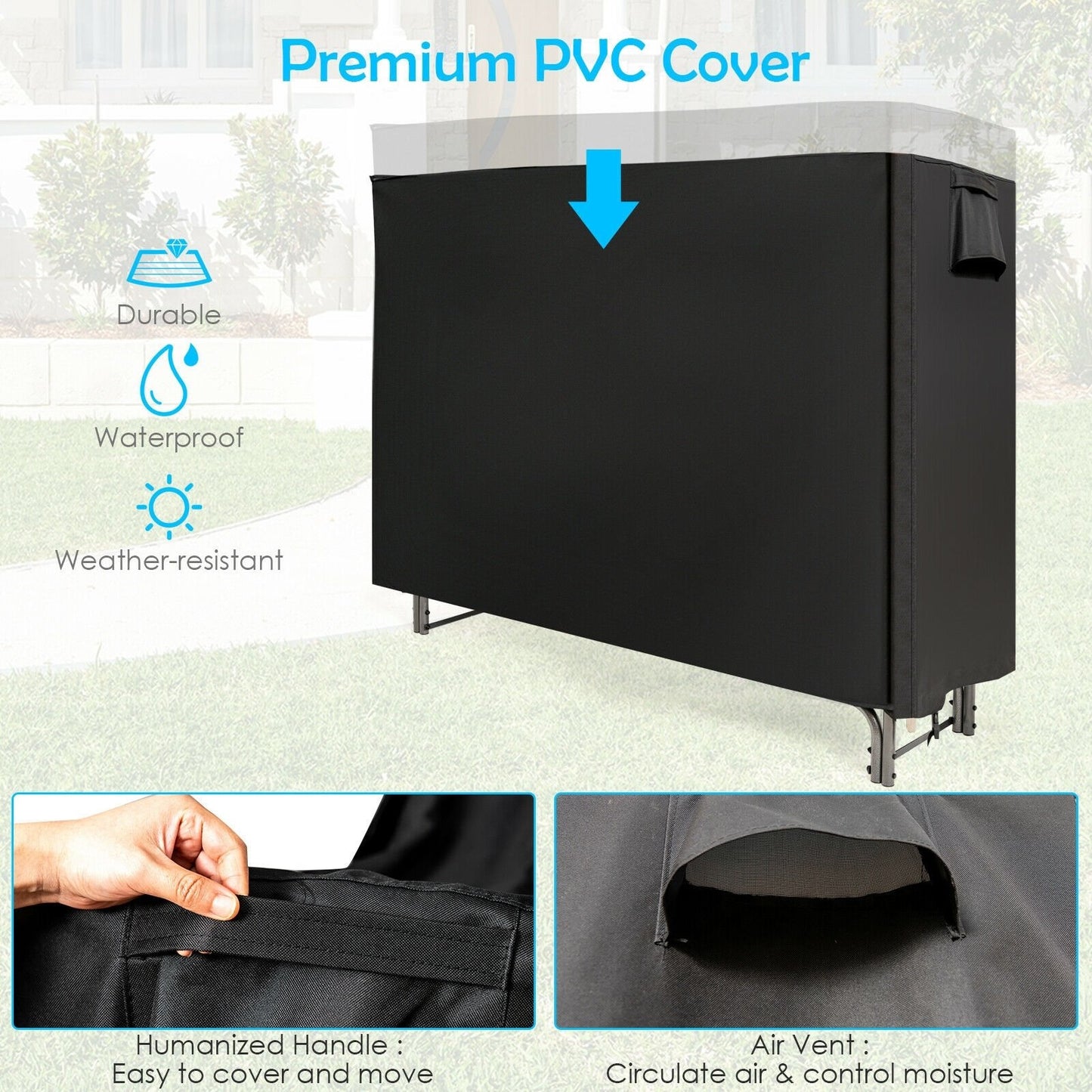 4 Feet/5 Feet/6 Feet/8 Feet Firewood Storage Log Rack-6 Feet