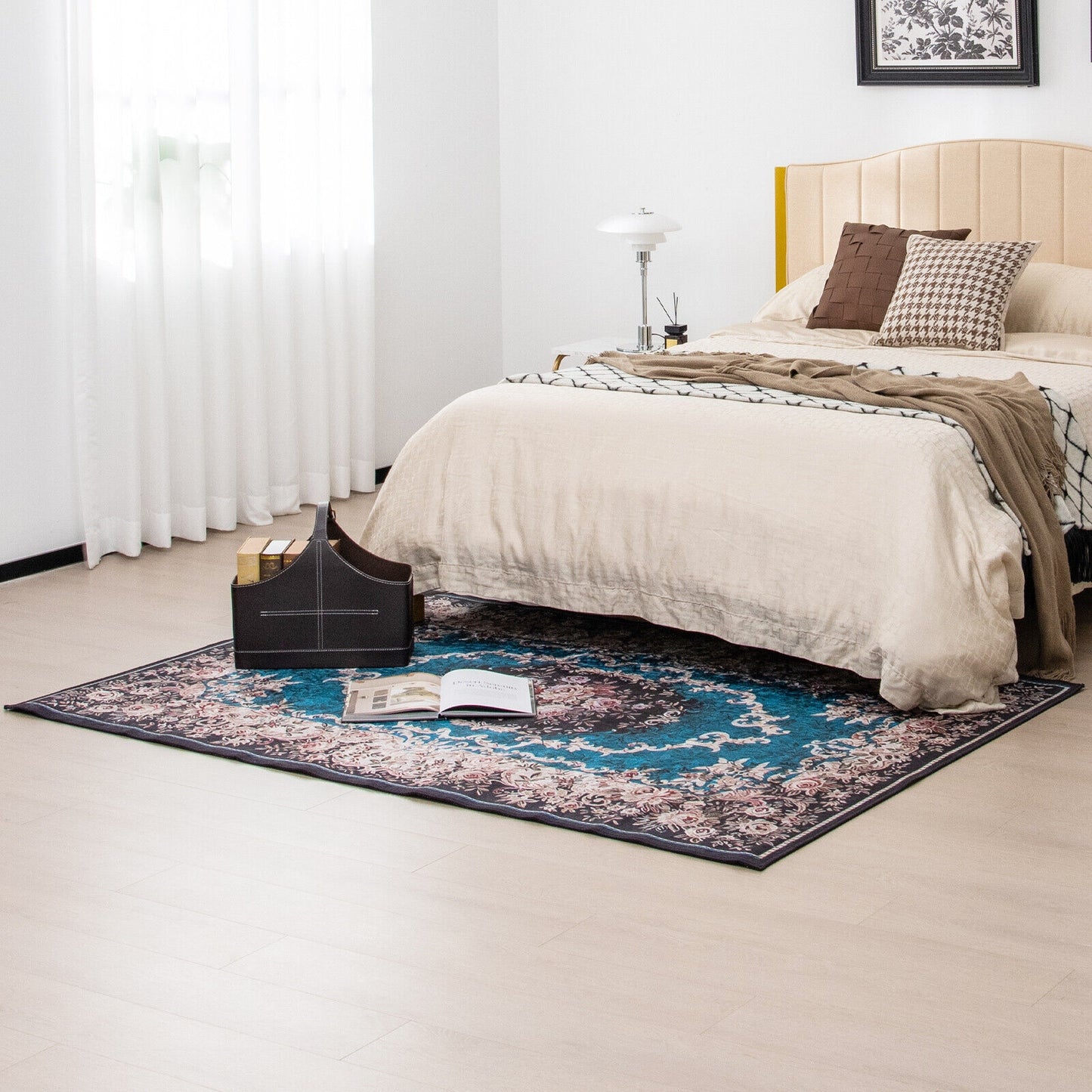 Area Rug with Non-Shedding Surface and Anti-slip Bottom-S