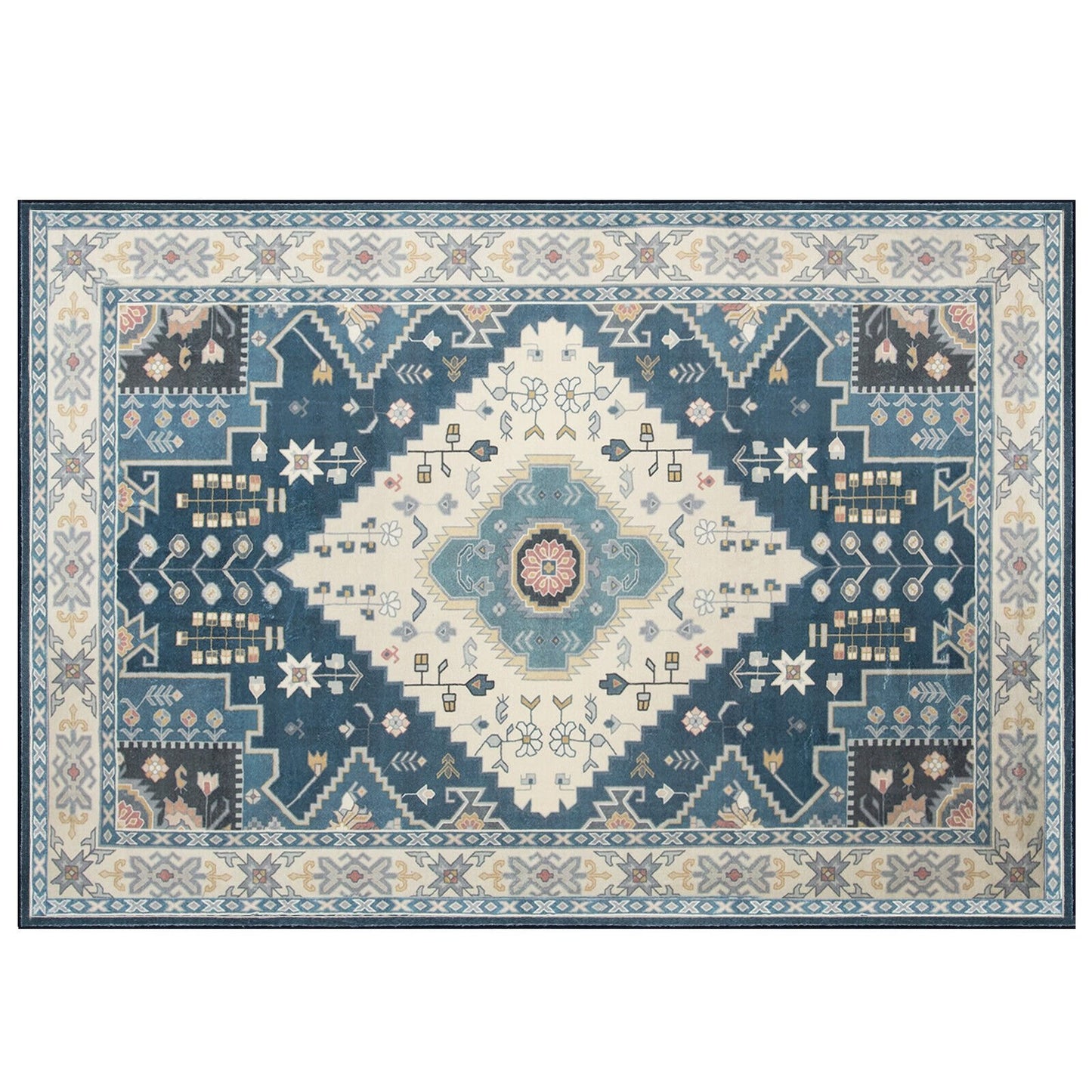 Faux Wool Fabric Area Rugs Doormat-S