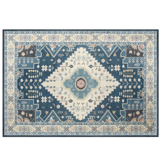 Faux wool fabric area rug doormat with a soft, textured surface in neutral tones, ideal for home decor and entryways.