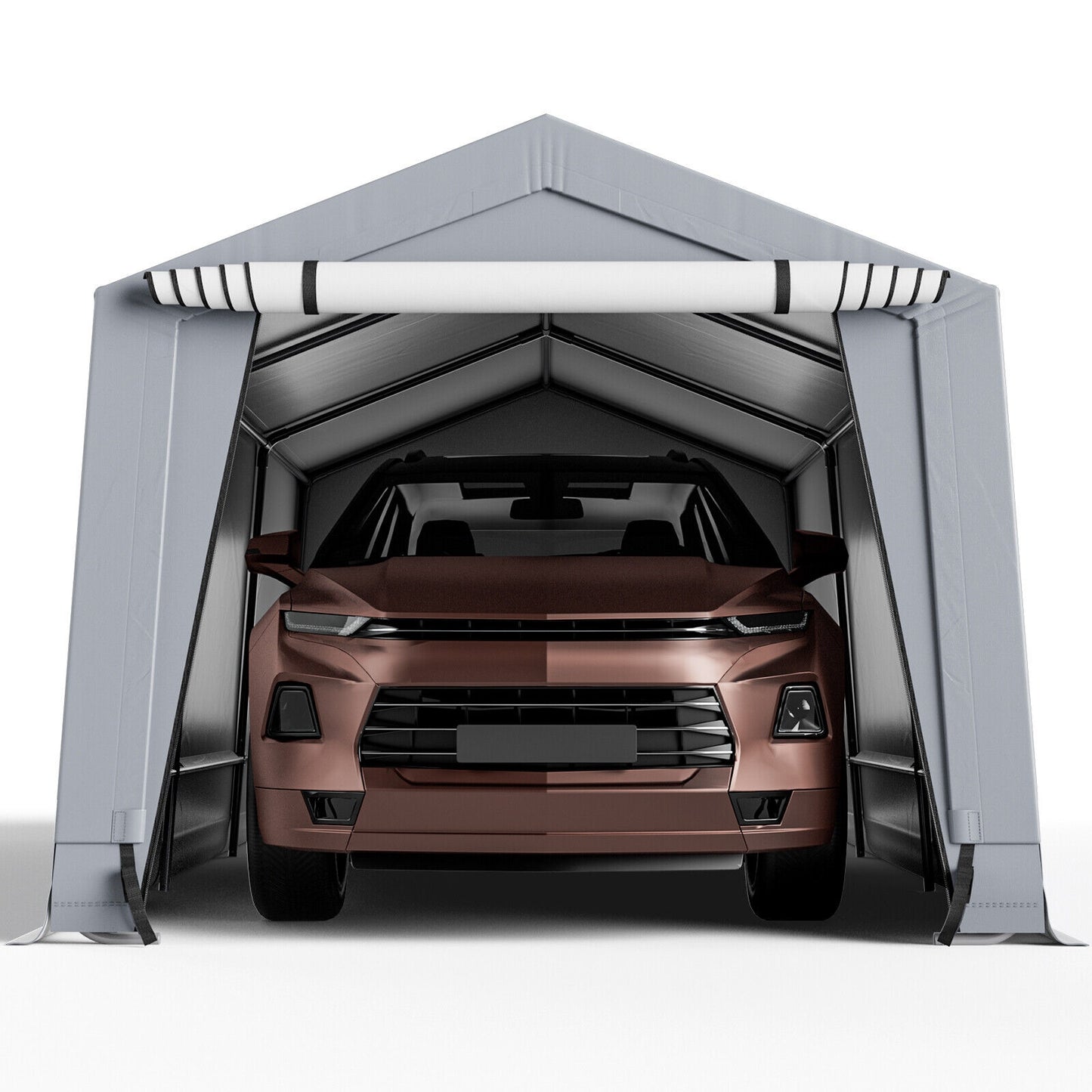 10 x 16/10 x 20 Feet Outdoor Heavy-Duty Carport with 2 Doors-10 x 20 ft