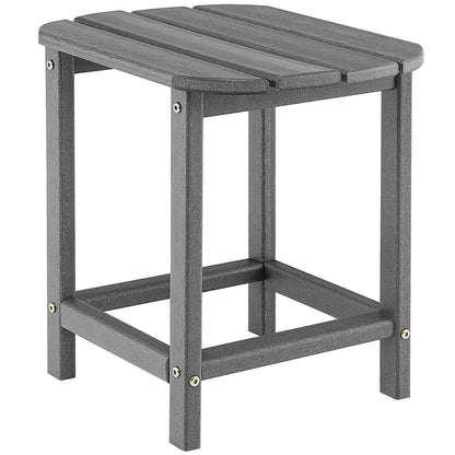 18 Inch Weather Resistant Side Table for Garden Yard Patio-Gray