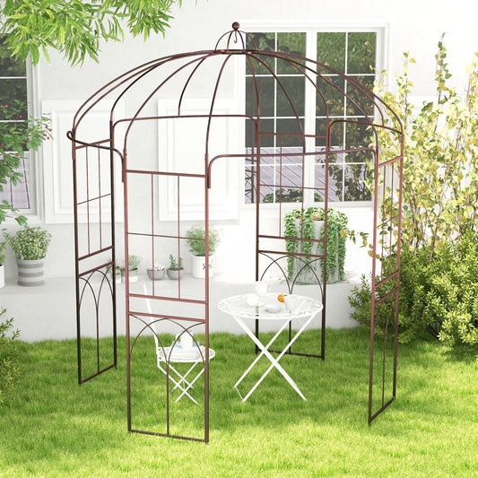 8.4 x 7 Feet Wide Birdcage Shape Garden Arbor