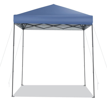 6.6 x 6.6 Feet Outdoor Pop-up Canopy Tent with UPF 50+ Sun Protection-Blue