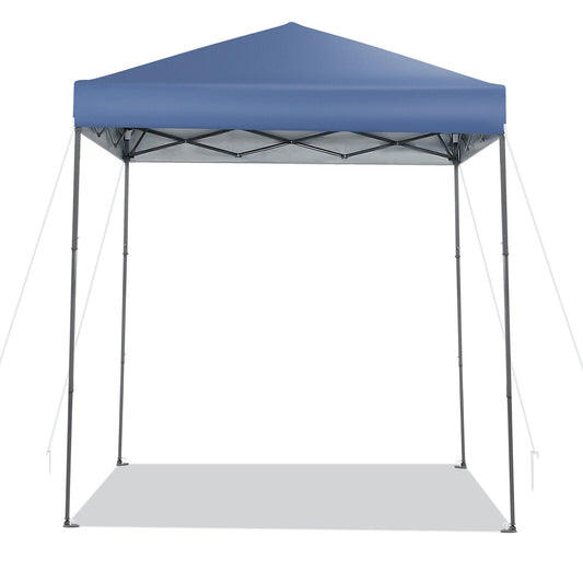 6.6 x 6.6 Feet Outdoor Pop-up Canopy Tent with UPF 50+ Sun Protection-Blue