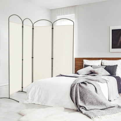 Folding 4-Panel Room Divider for Home Office Living Room-Black