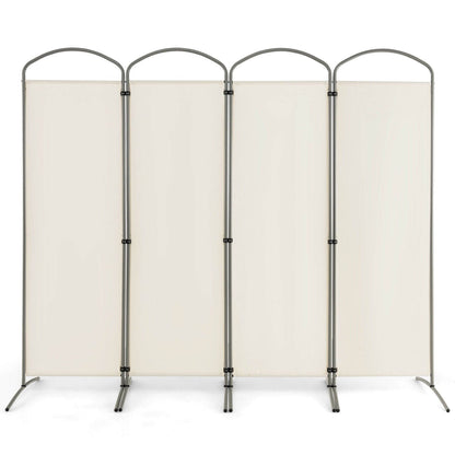 Folding 4-Panel Room Divider for Home Office Living Room-Black
