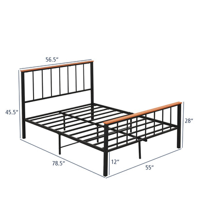 Full/Queen Bed Frame with Headboard and Footboard-Full Size