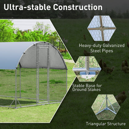 Large Metal Chicken Coop with Cover